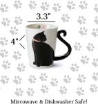 Adorable Cat Mug with Tail Handle – 11 Oz