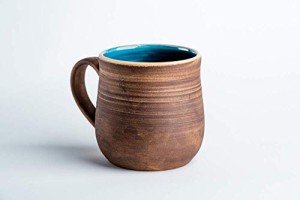 Handmade Blue Ceramic Coffee and Tea Mug