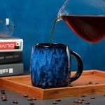 Handmade 14 Oz Blue Ceramic Coffee Mug