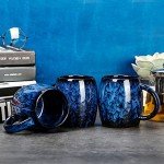Handmade 14 Oz Blue Ceramic Coffee Mug