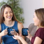 Handmade 14 Oz Blue Ceramic Coffee Mug