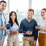 Handmade 14 Oz Blue Ceramic Coffee Mug