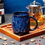 Handmade 14 Oz Blue Ceramic Coffee Mug