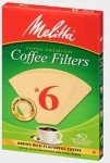 Melitta Unbleached Brown Coffee Filters, 40 Count