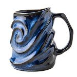 Large 17oz Embossed Face Ceramic Coffee Mug
