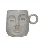 Bloomingville Cream Reactive Glaze Face Mug