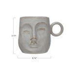 Bloomingville Cream Reactive Glaze Face Mug