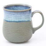 Handmade 21 oz Ceramic Coffee Mug - Blue Grey
