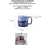 Ol' Blue SnowSwept Handmade Ceramic Coffee Mug 14oz