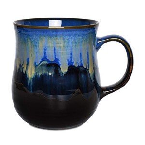 Bosmarlin 21 Oz Large Blue Ceramic Coffee Mug