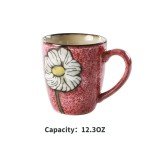 Colorful 12oz Ceramic Cappuccino and Tea Mugs