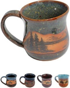 Ceramic Coffee Mug with Azul Mountain Scene 14oz