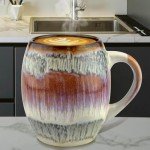 Large 20 oz Ceramic Coffee Mugs - Set of 4
