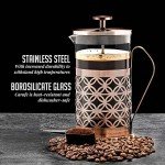 OVENTE 34oz French Press Coffee Maker with Scoop