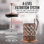 OVENTE 34oz French Press Coffee Maker with Scoop