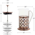 OVENTE 34oz French Press Coffee Maker with Scoop