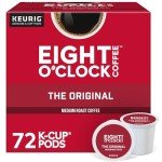 Eight O'Clock Coffee Medium Roast K-Cup Pods, 72 Count