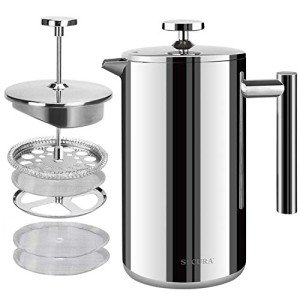 Secura 50oz Stainless Steel French Press Coffee Maker