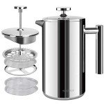 Secura 50oz Stainless Steel French Press Coffee Maker