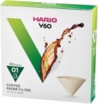 Hario V60 Size 01 Paper Coffee Filters, 40ct