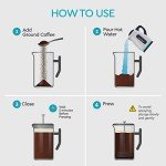 Belwares 50 OZ Stainless Steel French Press Coffee Maker