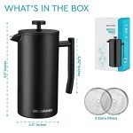Belwares 50 OZ Stainless Steel French Press Coffee Maker