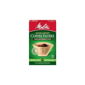 Melitta Unbleached Natural Brown Coffee Filters, 40 Count