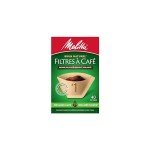 Melitta Unbleached Natural Brown Coffee Filters, 40 Count