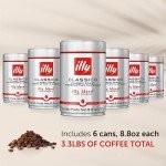 Illy Classico Medium Roast Whole Bean Coffee 6-Pack