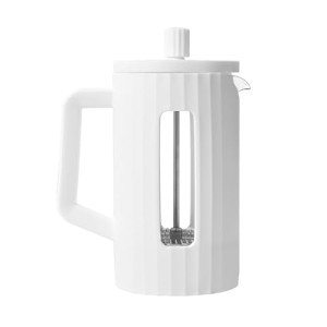 Large 34oz White French Press Coffee & Tea Maker