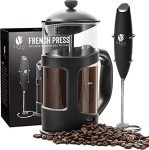 French Press Coffee Maker & Milk Frother Set