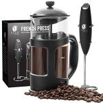 French Press Coffee Maker & Milk Frother Set