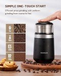 Quiet Electric Coffee and Spice Grinder with Bowl