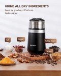 Quiet Electric Coffee and Spice Grinder with Bowl