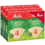 Melitta Bamboo Cone Coffee Filters, 80 Count