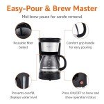 5-Cup Coffee Maker with Reusable Filter - Black