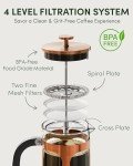 BAYKA 34oz French Press Coffee Maker - Copper