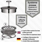 VeoHome 1L Unbreakable Piston Coffee Maker