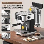 LERTIN 20 Bar Espresso Machine with Auto Frother