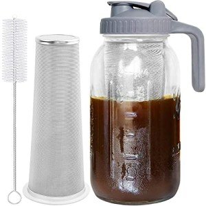 64oz Cold Brew Coffee Maker with Stainless Steel Filter