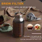 64oz Cold Brew Coffee Maker with Stainless Steel Filter