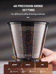 Electric Conical Burr Coffee Grinder with 48 Settings