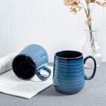 Set of 4 Navy Porcelain Coffee Mugs