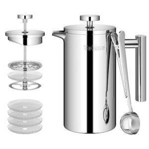 Velaze 34oz Double Wall French Press Coffee Maker