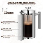 Velaze 34oz Double Wall French Press Coffee Maker