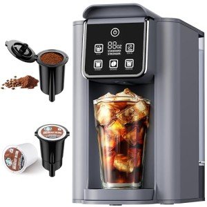 KIDISLE Hot & Iced Single-Serve Coffee Maker