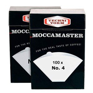 Moccamaster #4 Paper Coffee Filters - White