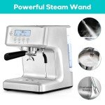 CASABREWS Espresso Machine with Milk Frother & LCD