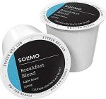 Solimo Light Roast Breakfast Blend Coffee Pods, 100 Count