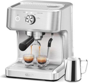 Gevi EzBru Barista Espresso Machine with Milk Frother